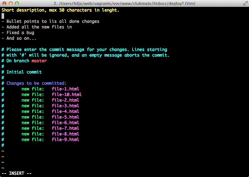 Screen shot of a terminal prompt