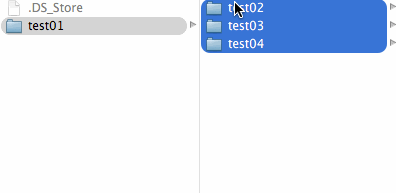 Gif showing the dragging of files in OS X finder